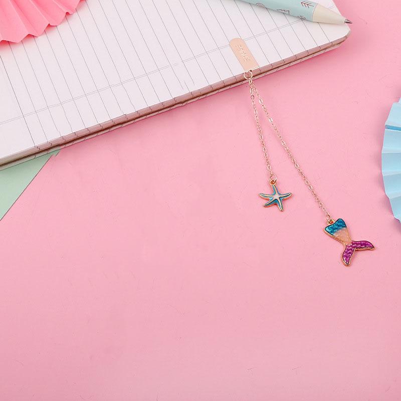 1 Piece Cartoon Mermaid School Office Supplies Gift Bookmarks Cute Kawaii Funny Stationery