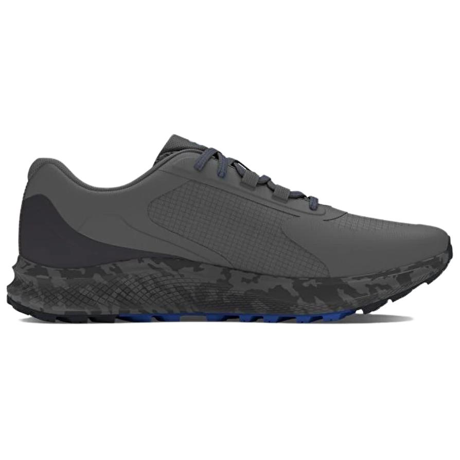 Under Armour Charged Bandit Trail 3 Abrasion Resistant Low Top Running Shoes Men's Gray Blue Sneakers 3028657-100