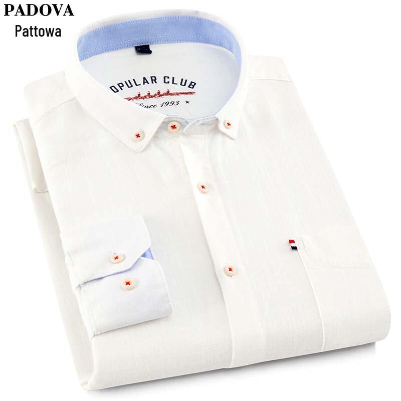 

Patova Men s Long Sleeve Linen-Cotton Business Casual Shirt 43