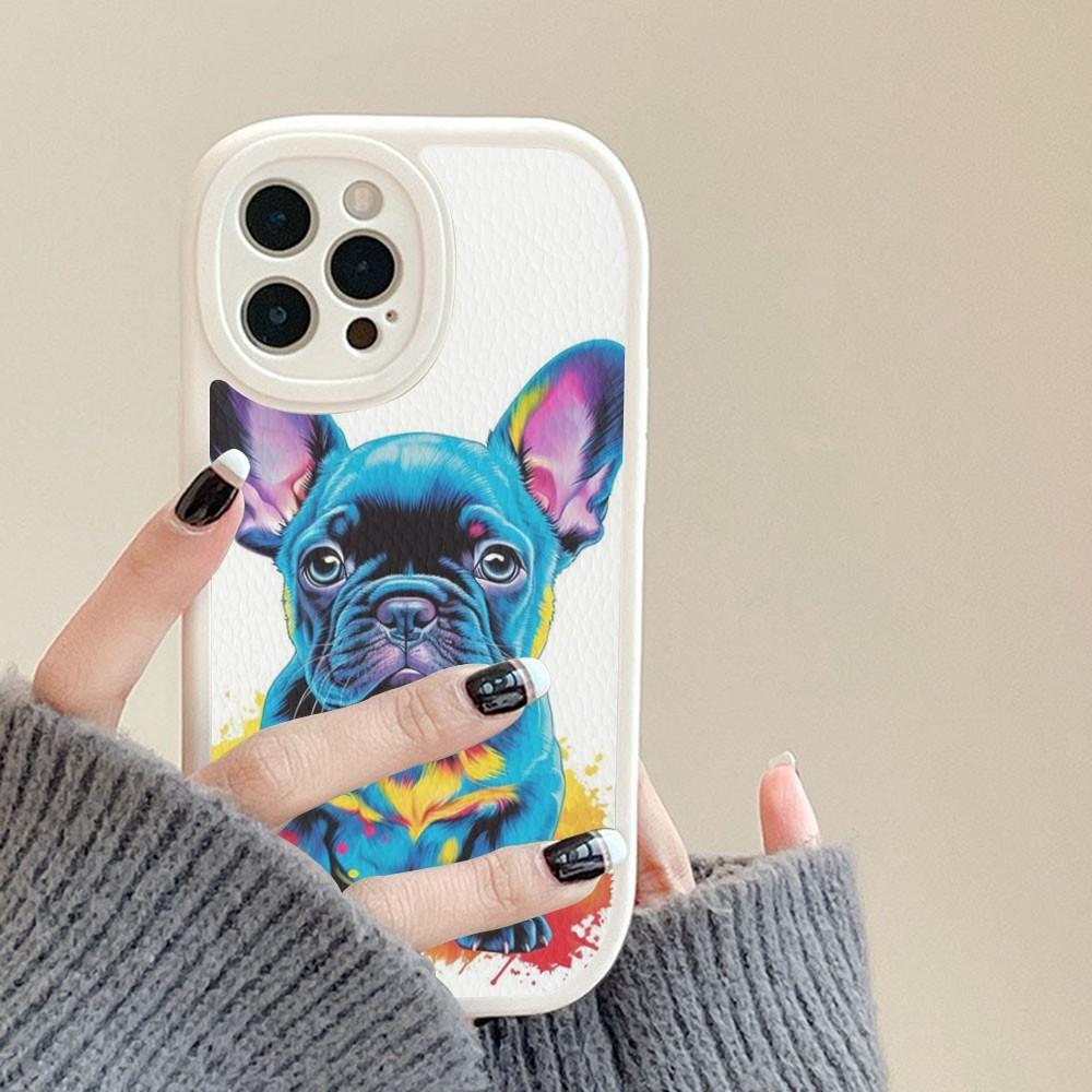 French Bulldog Dog Pug Phone Case Hard Leather For IPhone 16 15 14 13 12 Mini 11 14 Pro Max Xs X Xr 7 8 Plus Fundas