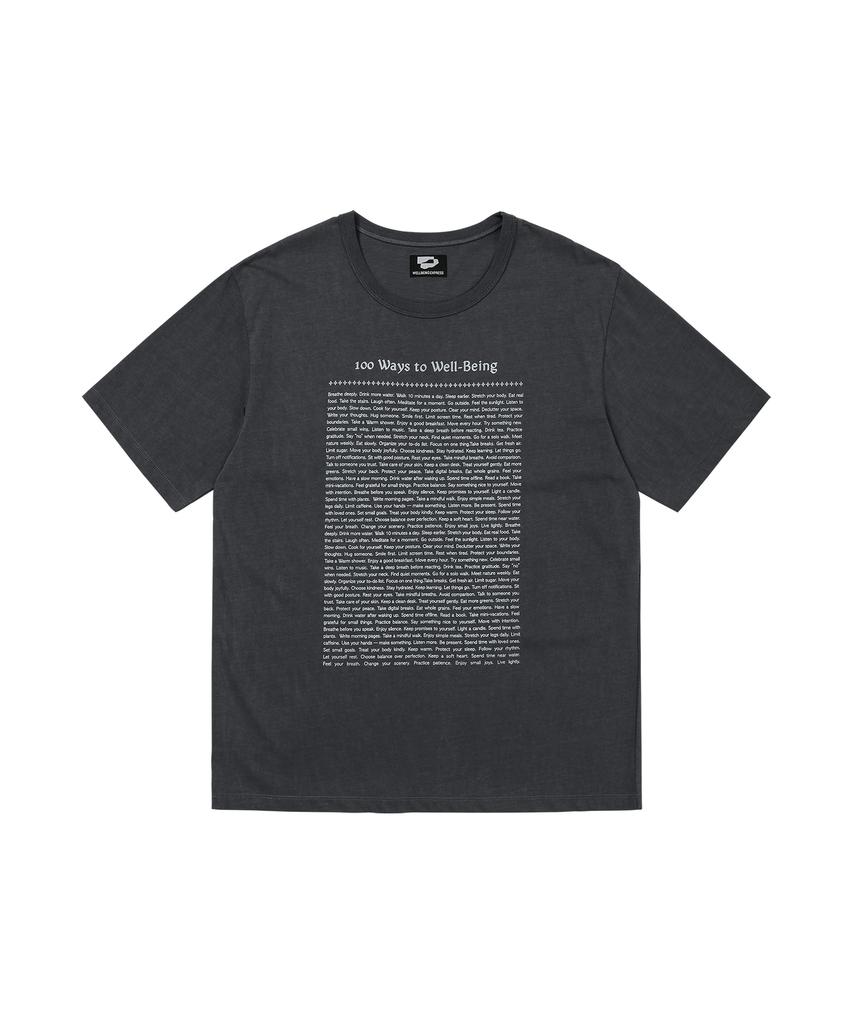 WELLBEING EXPRESS Oversized Howtowb Half Sleeve Charcoal