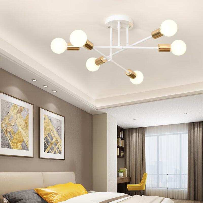 Modern Creative 6-Light Branch Chandelier Ceiling Lamp, Black
