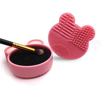Almohadilla limpiadora para brochas de maquillaje, almohadilla limpiadora para brochas de maquillaje, caja limpiadora para brochas cosméticas