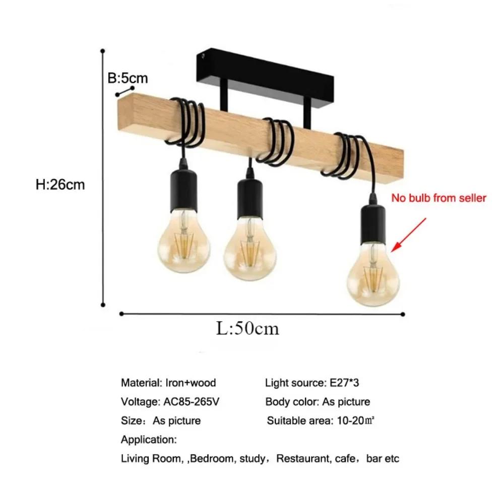 

Vintage Retro Chandelier Ceiling Light Wood Art Winding Ceiling Hanging Lamps for Living Room Dining Room Bedroom Restaurant 3000K