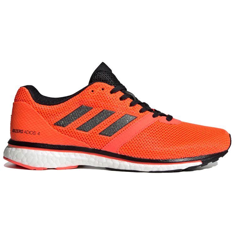 Adidas Adizero Series Lace-Up Flat Round Toe Mesh Non-Slip Shock Absorbing Low-Top Running Shoes Women sneaker Black Orange EF1459
