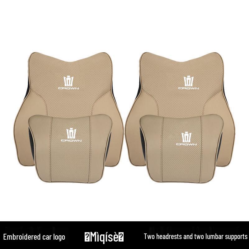Crown Land Cruiser Headrest & Lumbar Cushion for 12th-14th Gen Toyota Crown/Vellfire Neck Pillow