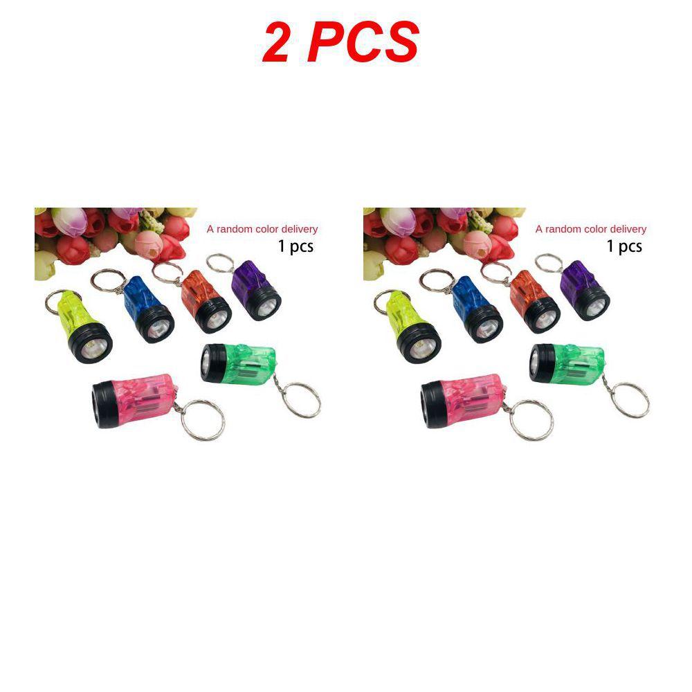 Mini Flashlight Key Chain Battery Light LED Small Miner's Lamp Keyrings Pocket Flashlight Outdoor Emergency Mini Lamp