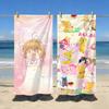 Classic Anime C-Cardcaptor Sakura Towel Soft Pool Gift For Travel Gym Shower Camping Quick Dry Sports Large Beach Towels
