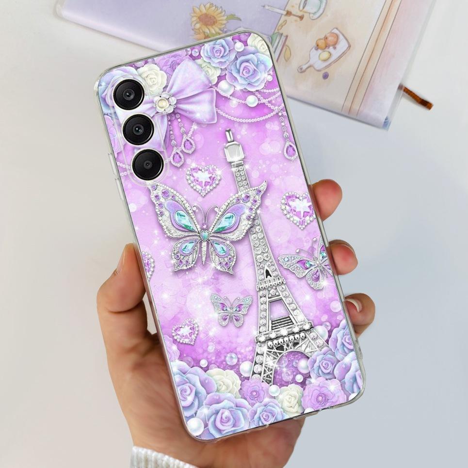 For Samsung Galaxy A25 5G 2023 Case Samsung A15 5G A35 A555G Transparent Soft TPU Etui With Fashion Pattern Galaxy A15 4G Cover