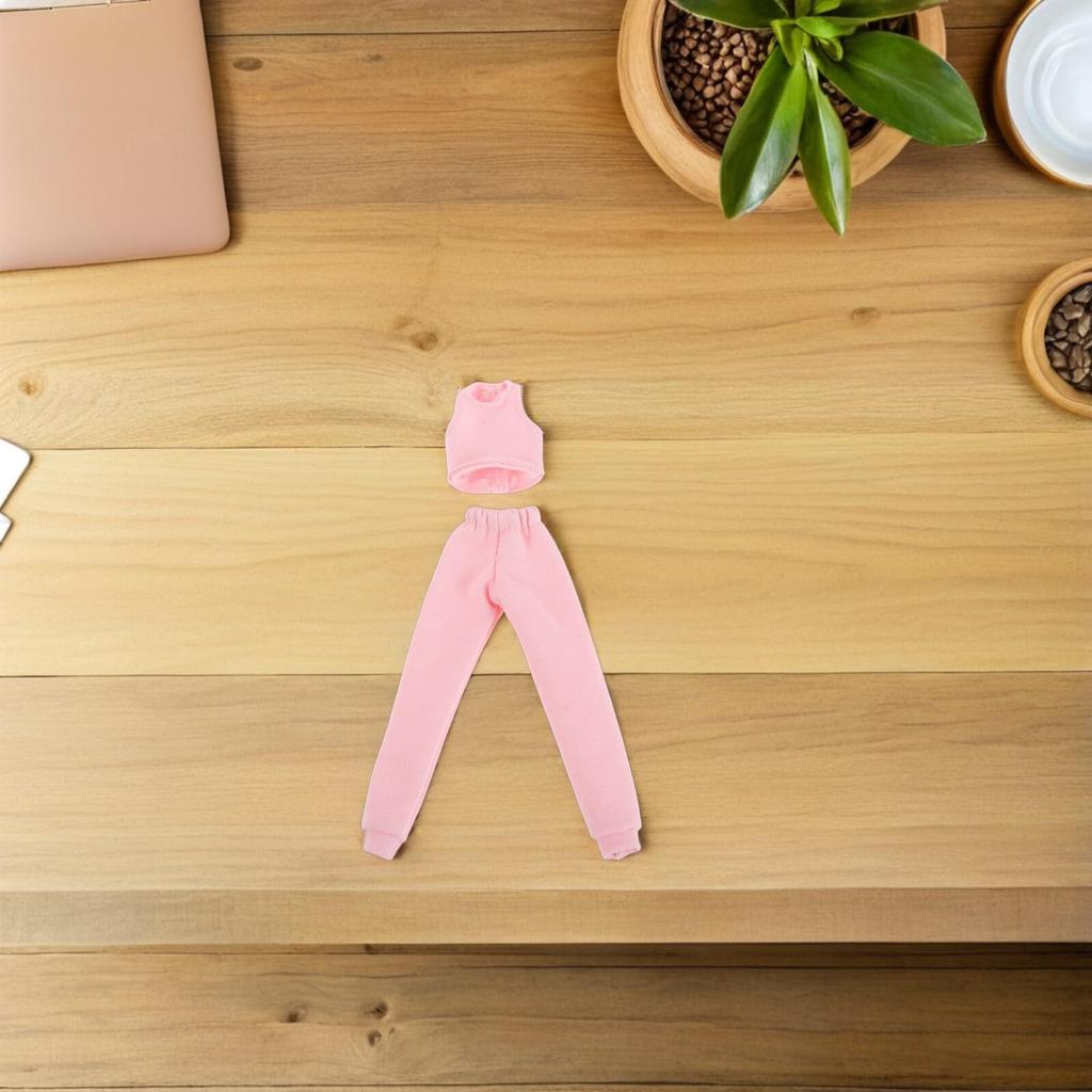 FRCOLOR Doll Clothes Summer Outfit for 30cm Casual Doll Replacement Toy Summer Clothes 4-Piece Set, Licca-chan Dolls, Vest, Pants, Outfit, 1/6 Outfit,