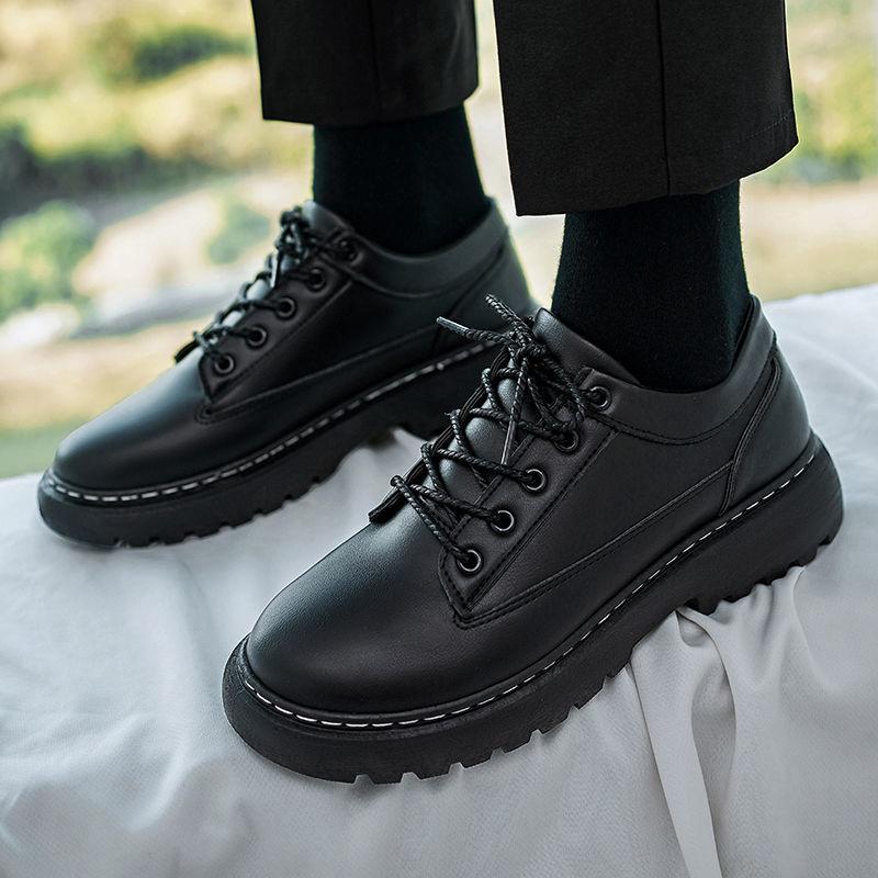 

Работа Мужская кожаная обувь черного цвета Британский стиль На шнуровке Удобная из ПУ Законный дизайнер Новинка в стиле ретро Размер 44 Мужская повседневная обувь 44