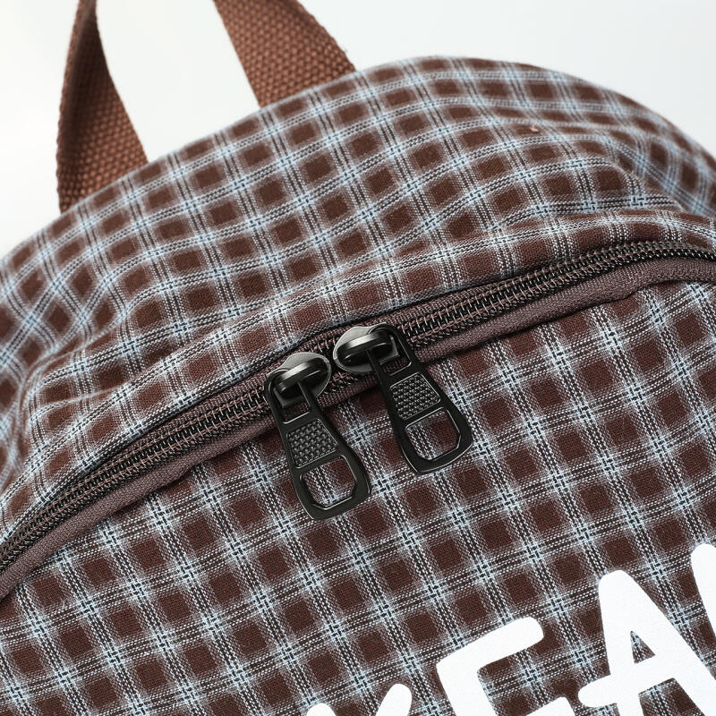 Junior School Bag Women's Check Backpack College Style Travel Backpack