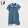 Infant Toddler 2026 Spring Cotton Bear Polo Romper