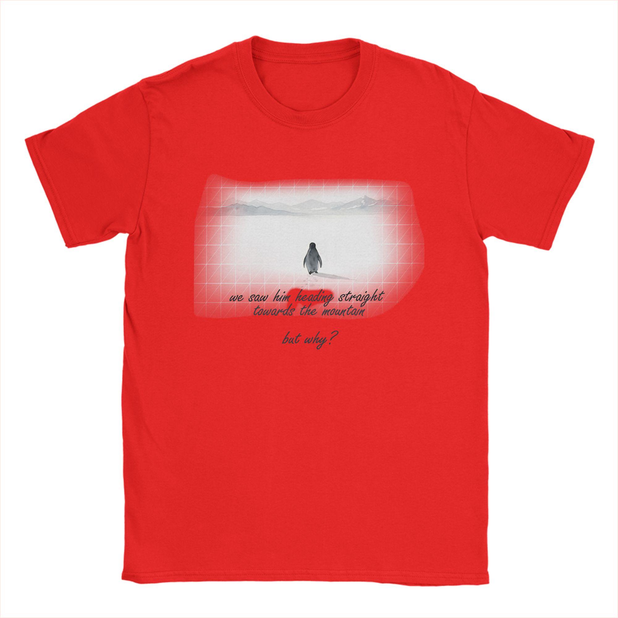 

Уличная футболка Летняя Нигилист Пингвин Идет К Горе Но Зачем Мем Модные Футболки Хлопковая Футболка S