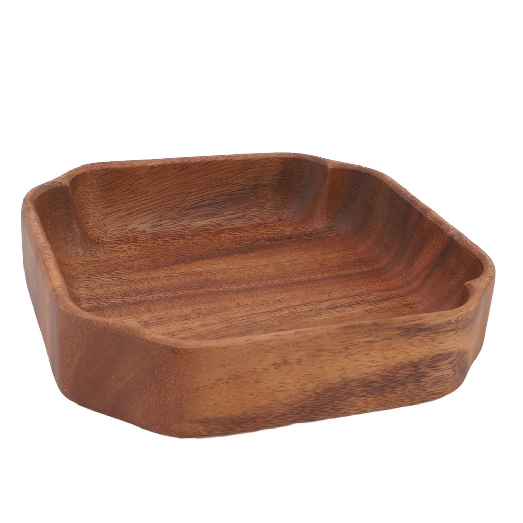 Träbrickor Serveringsfat Miljövänliga Multifunktionella Brickor Heminredning för Sallad Dessert Frukt