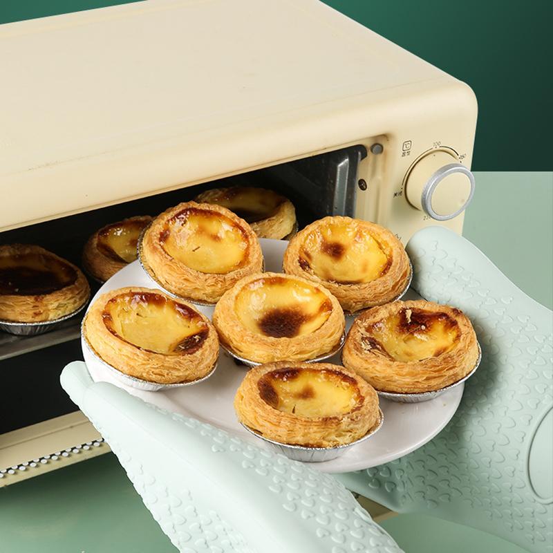 Anti-scald Thickened Silicone Gloves Heat Resistant Microwave  Oven Baking Gloves BBQ Gloves Anti-slip Heat Insulation Mitts