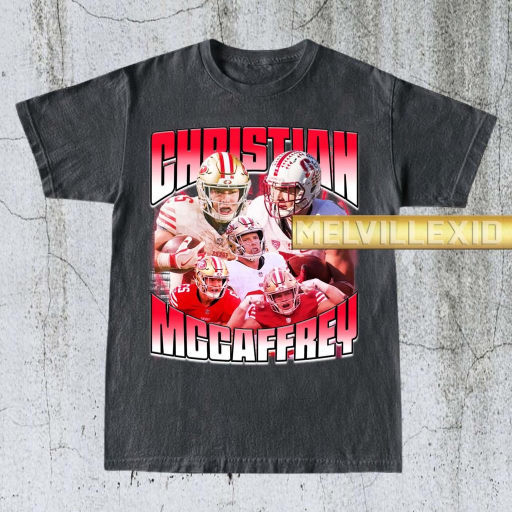 Vintage Christian McCaffrey shirt, football shirt for fans, game day graphic tee, Unisex T-Shirt, Hockey Fan Tee, Sports T-Shirt MV219