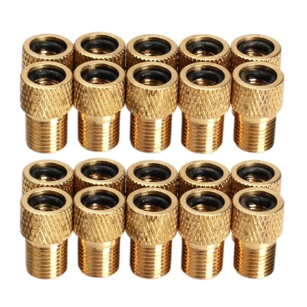 5-30Pcs Bike Valve Adaptor Pump Bicycle Convert Presta to Schrader Copper Valve Adapter Wheels Gas Nozzle Tube Cycling Tool