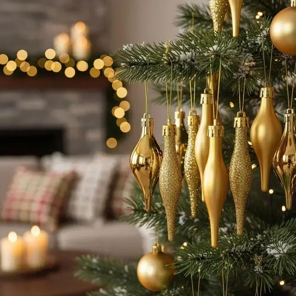 Festive Display 9cm Long Christmas Decor Christmas Tree Decor Complete Set Multicolored Ornaments Seasonal D Cor