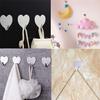 Children Room Door Hook Bathroom Kitchen Toilet Stainless Steel Clean Adhesive Wall Heart Shape Hook