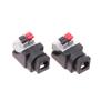 2Pcs Welding Free Clip Spring Dc Connector 5.5*2.1Mm Male Female Docking Plug Dc Connector Adapter For Led Strip No Screw