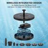 Solar Fountain for Bird Bath: Solar Powered Water Fountain with 6 Nozzles - Mini Fountains Pump for Garden, Pond, Pool, and Outdoor (1, 5.1")