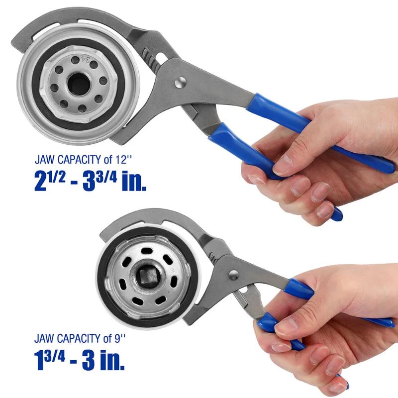 Adjustable Oil Filter Wrench 9 12 Inch Clamp Type Pliers 45 Steel Filter Removal Tool for Car Maintenance Hand Tool