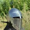 Medieval Roa Bascinet Helmet LARP Knight Armor Helmet With ChainMail  Steel Helmet With Visor  Perfect LARP And Historical Reenactments