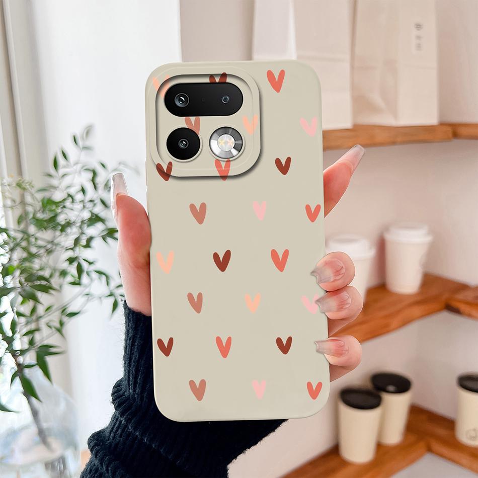 

For Realme 16 Pro Plus Case Minimalist Hearts High Quality Liquid Silicone Full Protection Phone Cover For Realme16 Pro+ Fundas realme 16 Pro+