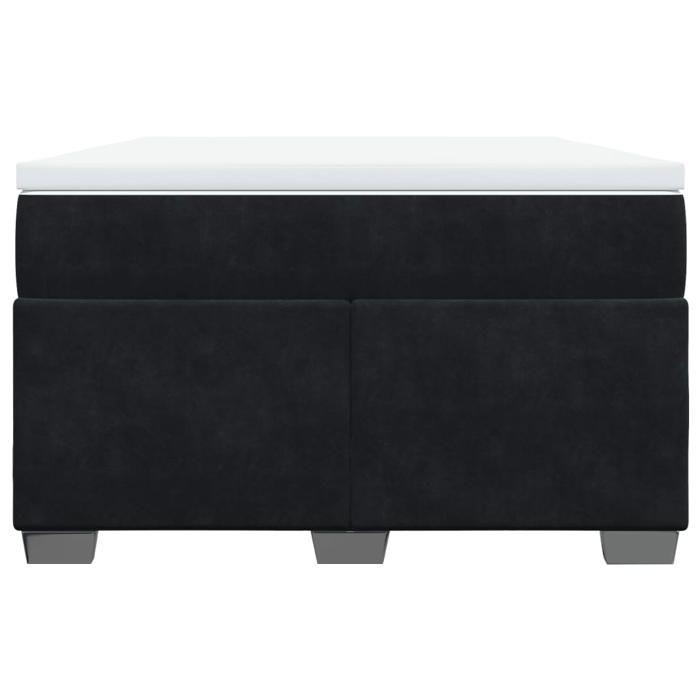 Exclusive House - Bed Slat Base with Mattress Black 120x200 Cm Velvet