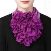 Solid Color Neck Collar Ruffles Fake Collar Elegant Women Casual Neckerchief Detachable Neck Gaiter Warm Scarf Free Size Fashion