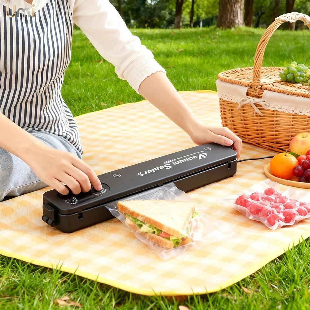 Máquina Selladora al Vacío Selladora de Alimentos Totalmente Automática Sellado Potente Sellador de Vacío Eléctrico para Alimentos para el Hogar