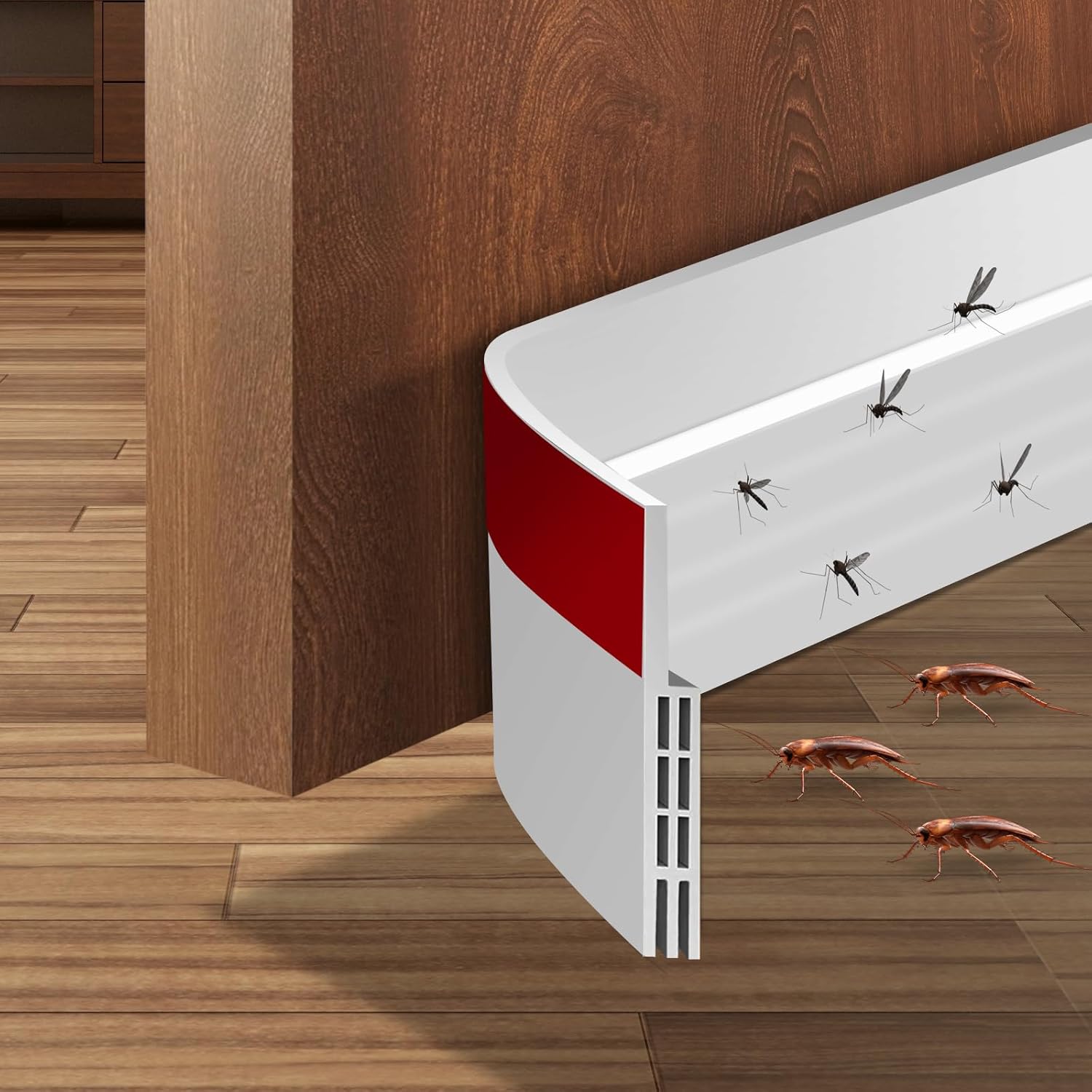 

1PC door seam door bottom sealing strip dustproof waterproof self-adhesive door bottom strip sound insulation bedroom door gap windshield sticker 2 W x 39 белый