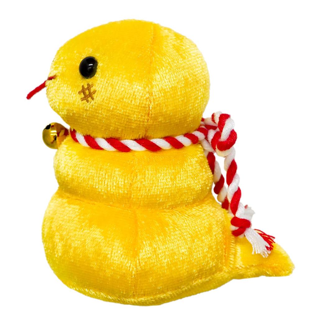 Sanei Boeki 2025 Zodiac Snake Mochi (Gold) W7 X D9 X H9.5cm Plush Toy