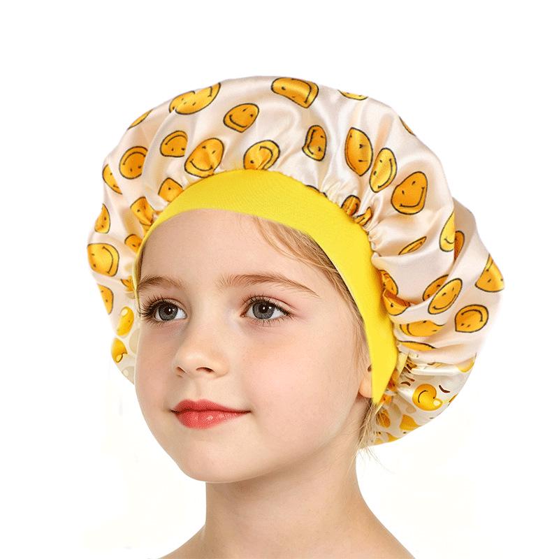 Children's Printed Satin Sleep Cap: Newborn Hair Protection Hat