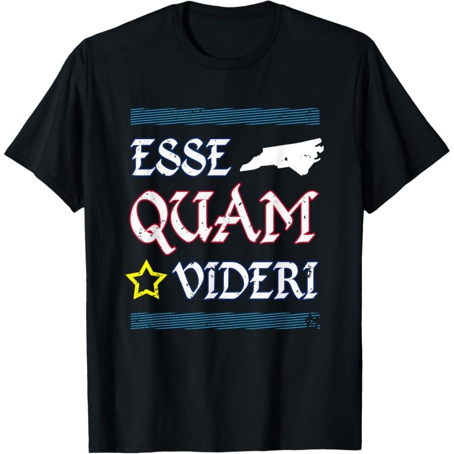 

North Carolina State Motto Esse Quam Videri T-Shirt XXXXXL чорний