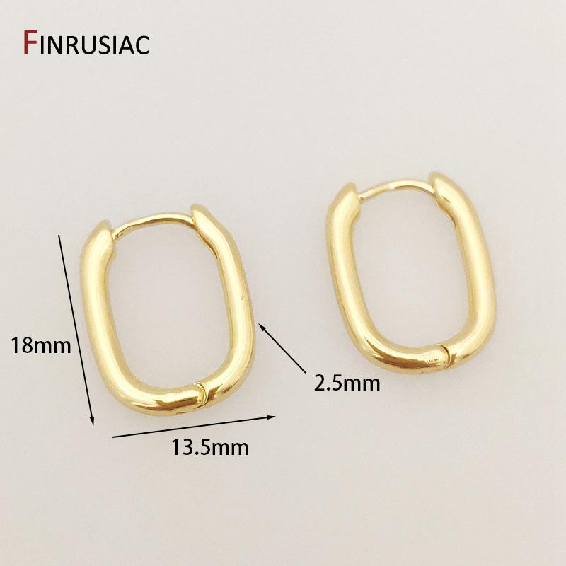 

3 Styles Fashion Rhodium/Gold Plated Simple Hoop Earrings for Women Circle Piercing Round Ring Earrings Wholesale 1 Pair