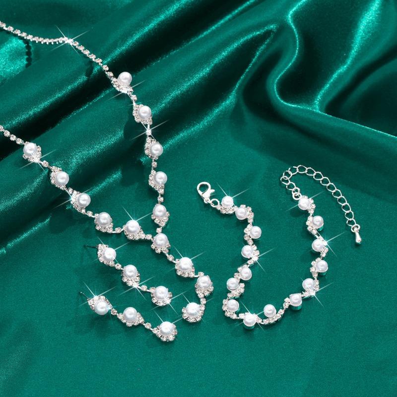 Meier Trendy Fashion Jewelry Set - Necklace, Earrings, and Bracelet