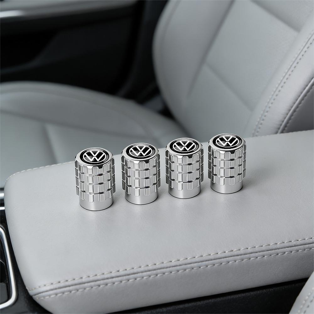 4Pcs Metal Car Tire Valve Stem Caps Auto Accessories For Volkswagen VW R Line Jetta GTI Golf 5 7 Caddy Passat b6 b8 Tiguan Polo Sx5