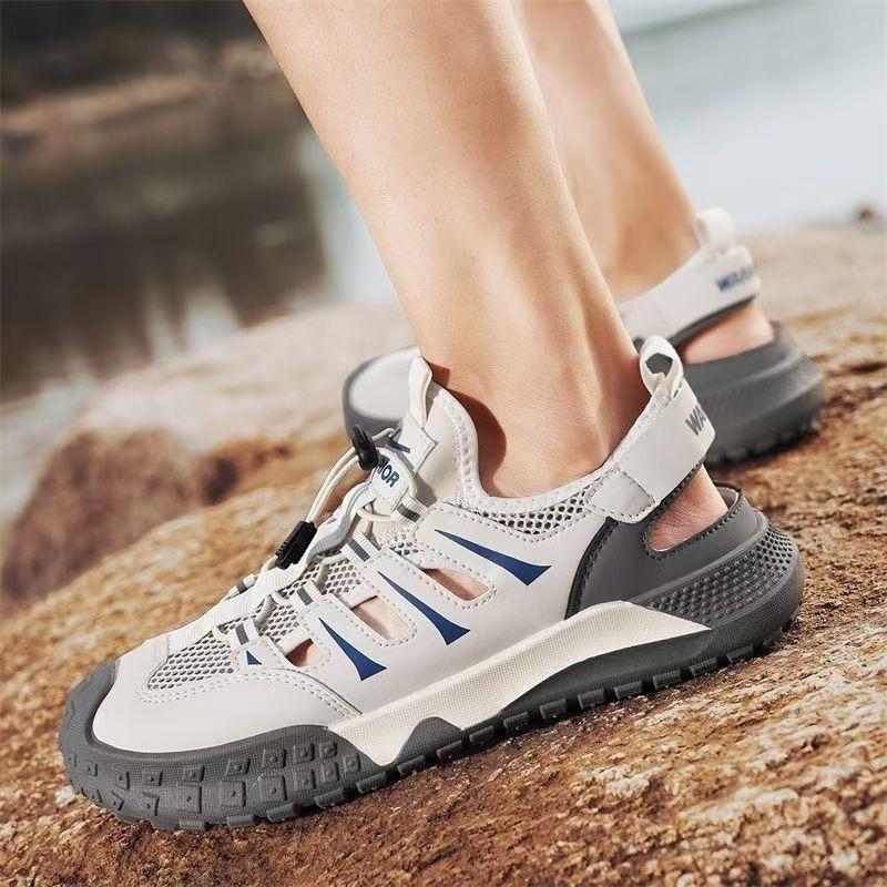 Wading bag head beach shoes breathable men's shoes summer outdoor hollow sports leisure hole shoes