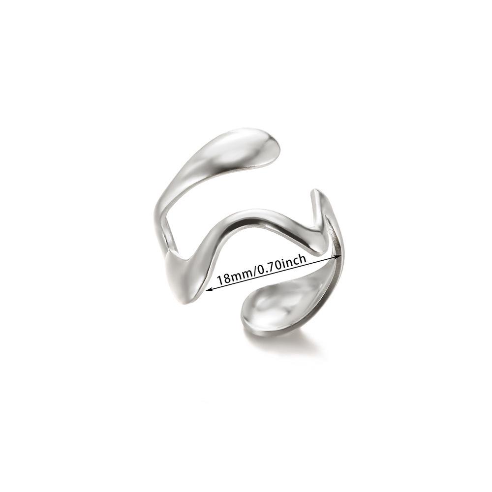 18K Gold-Plated Minimalist Open Ring for Women - European & American Fashion