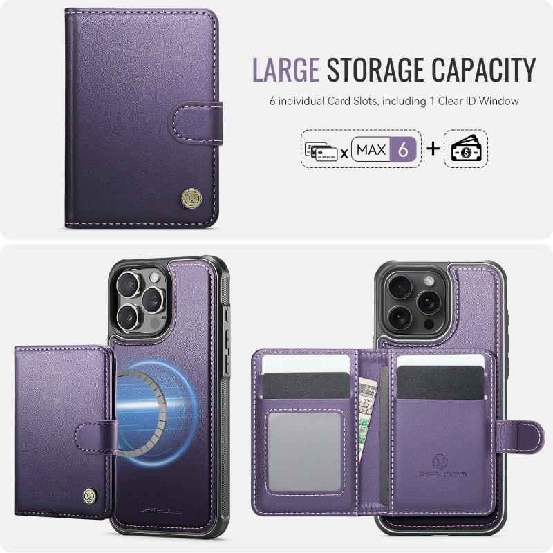 Magsafe Magnetic Leather Wallet Card Phone Case for iPhone 17 Air 16E 16 15 Pro Max 14 Plus 13 12 11 X XS XR 8 Flip Purse Cover