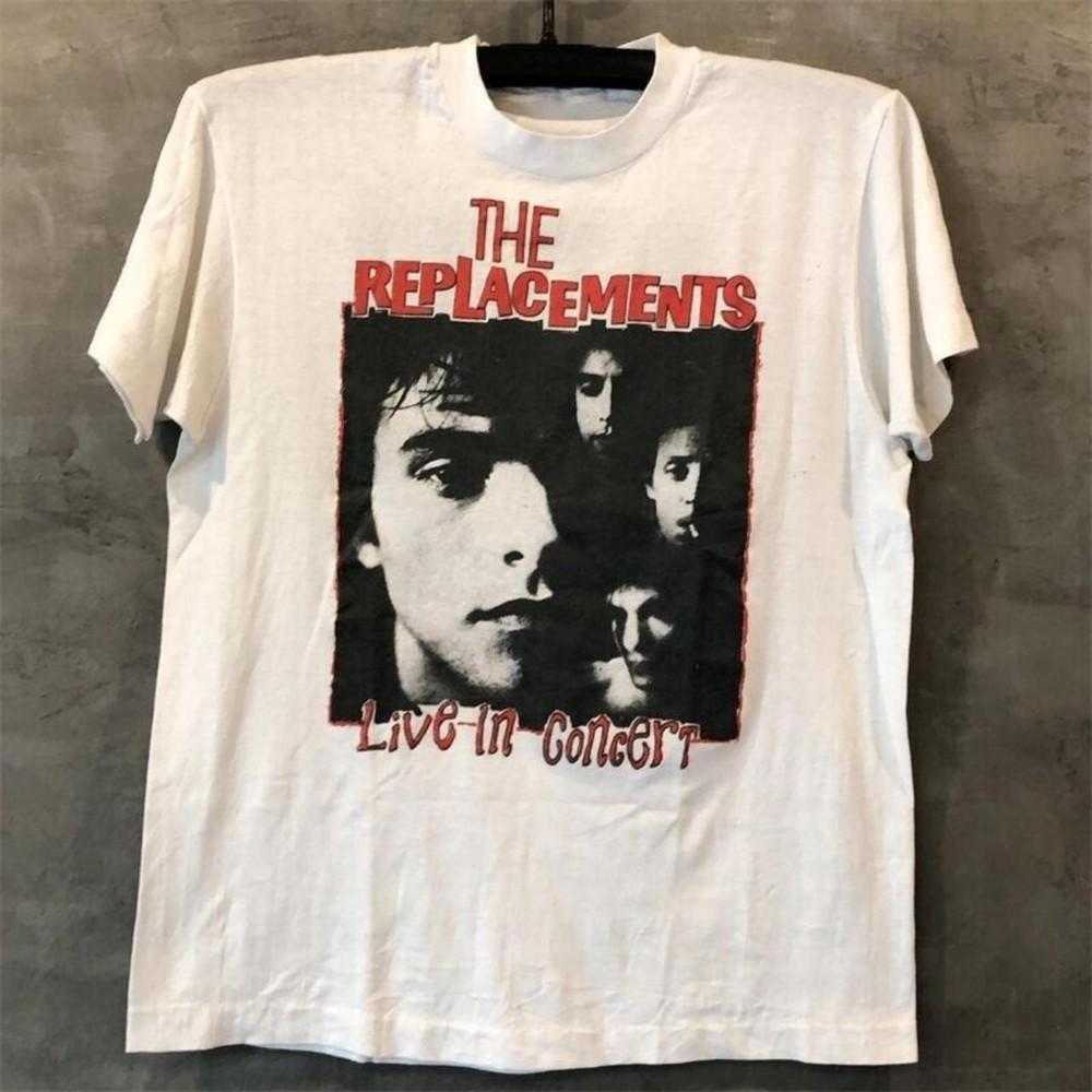 The Replacements Live In Concert White Unisex Tshirt For Men Women KH7924 Unisex T-Shirt M