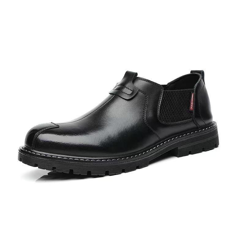 New Spring and Summer Men's Shoes Casual Short Boots British Trendy Leather Fashion Low-top Men's Boots Korean Version