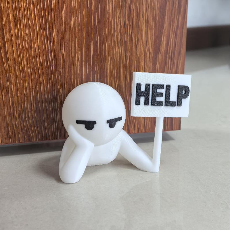 1 Pc 3D Printed Door Stop Decoration Creative Doll Door Stop Home Decoration Funny Door Stop Anti-collision Door Decoration