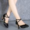 Damenmode Satinüberzug Tanzschuhe Weich Atmungsaktiv Damen Latein Tanzschuh Sport Ballsaal Latein Mädchen Ballsaalschuhe