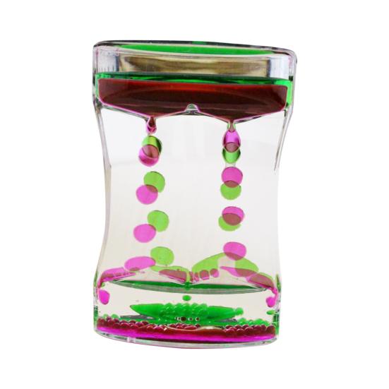 Timer Funny Stress Relief Bright Color Liquid Motion Bubbler Toy for Bedroom