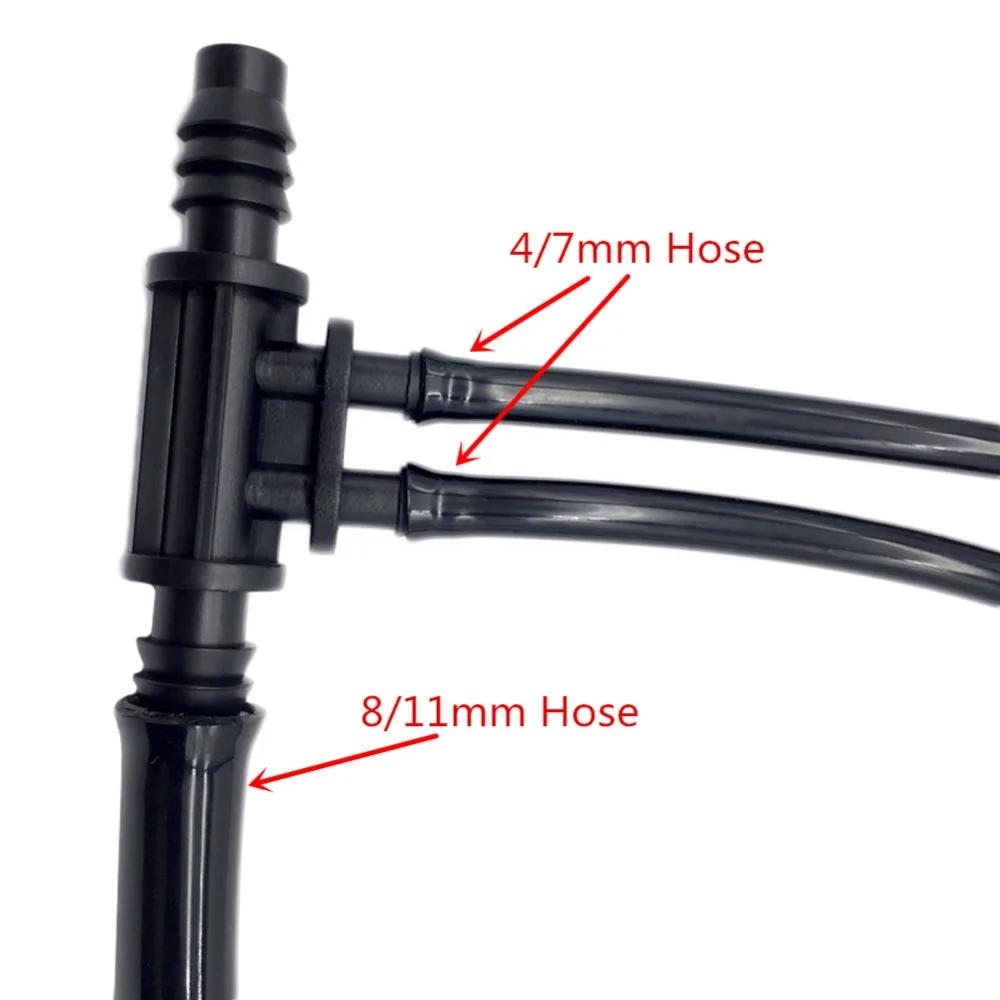 5Pcs 3/8" 1/4" Hose Barb Connector Irrigation Fitting Drip Irrigation Barb Coupling 8/11mm 4/7mm Tubing Joint Water Tank Adapter
