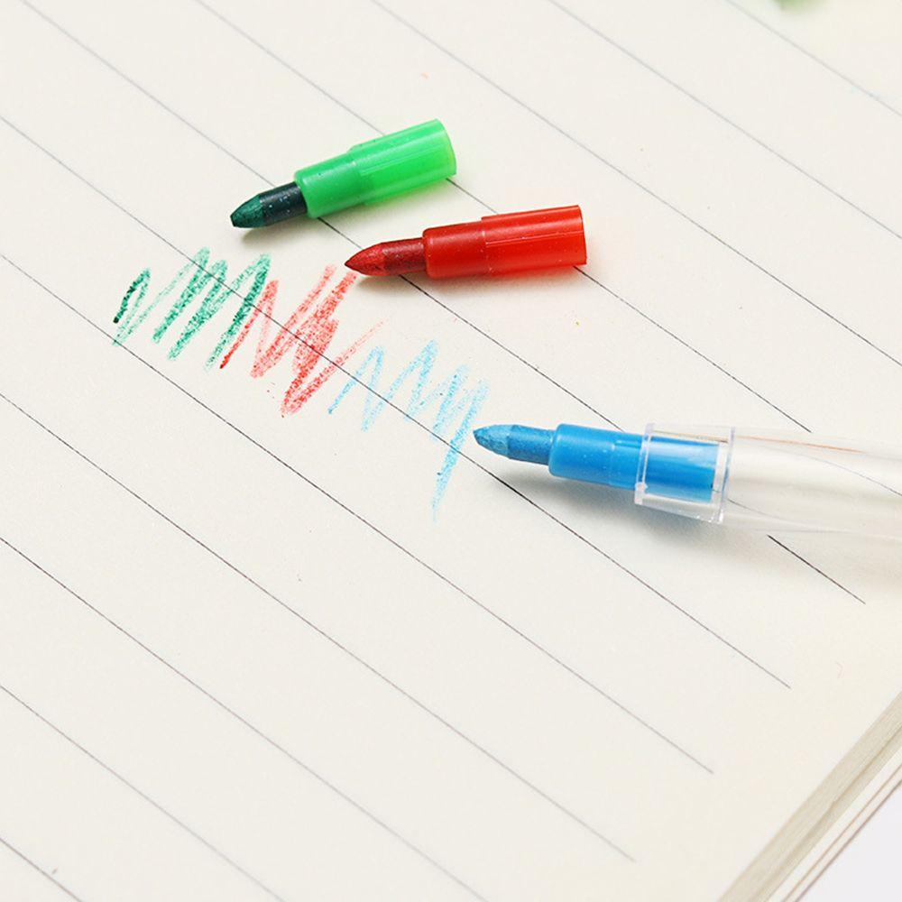 Student Stacker Pen Drawing Kids Pastel 10 Color Replaceable Graffiti Pencils Crayon Painting Pen