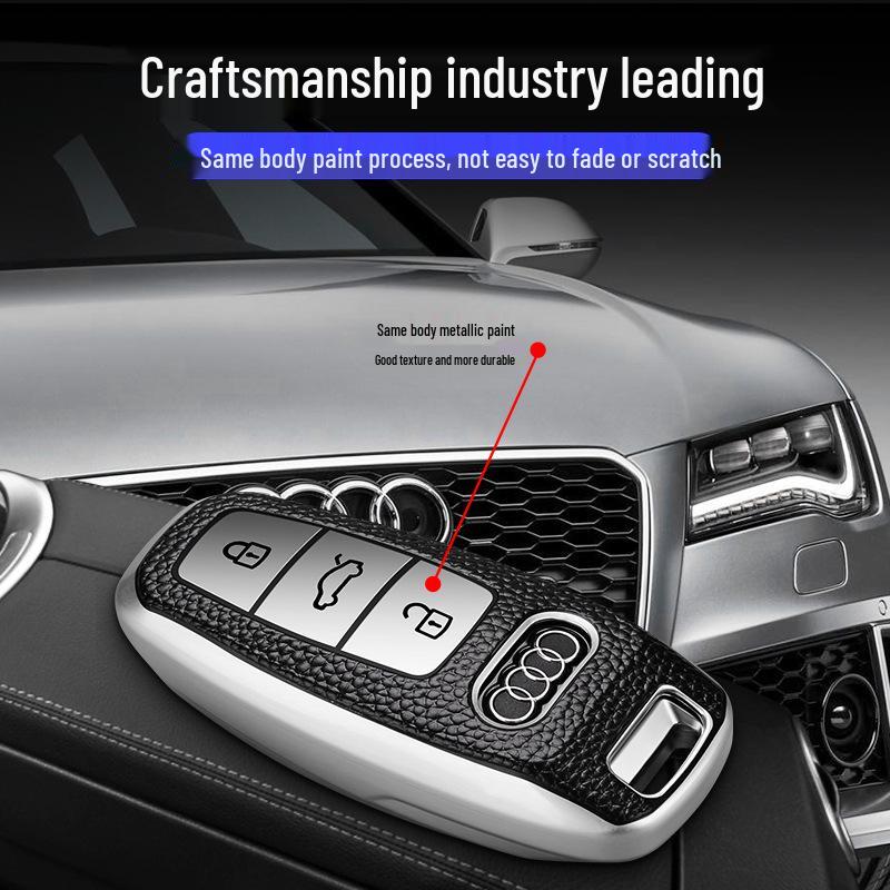 A6L Soft Rubber Key Case for A8L, A7, A5, A4L, Q5 Smart Keys